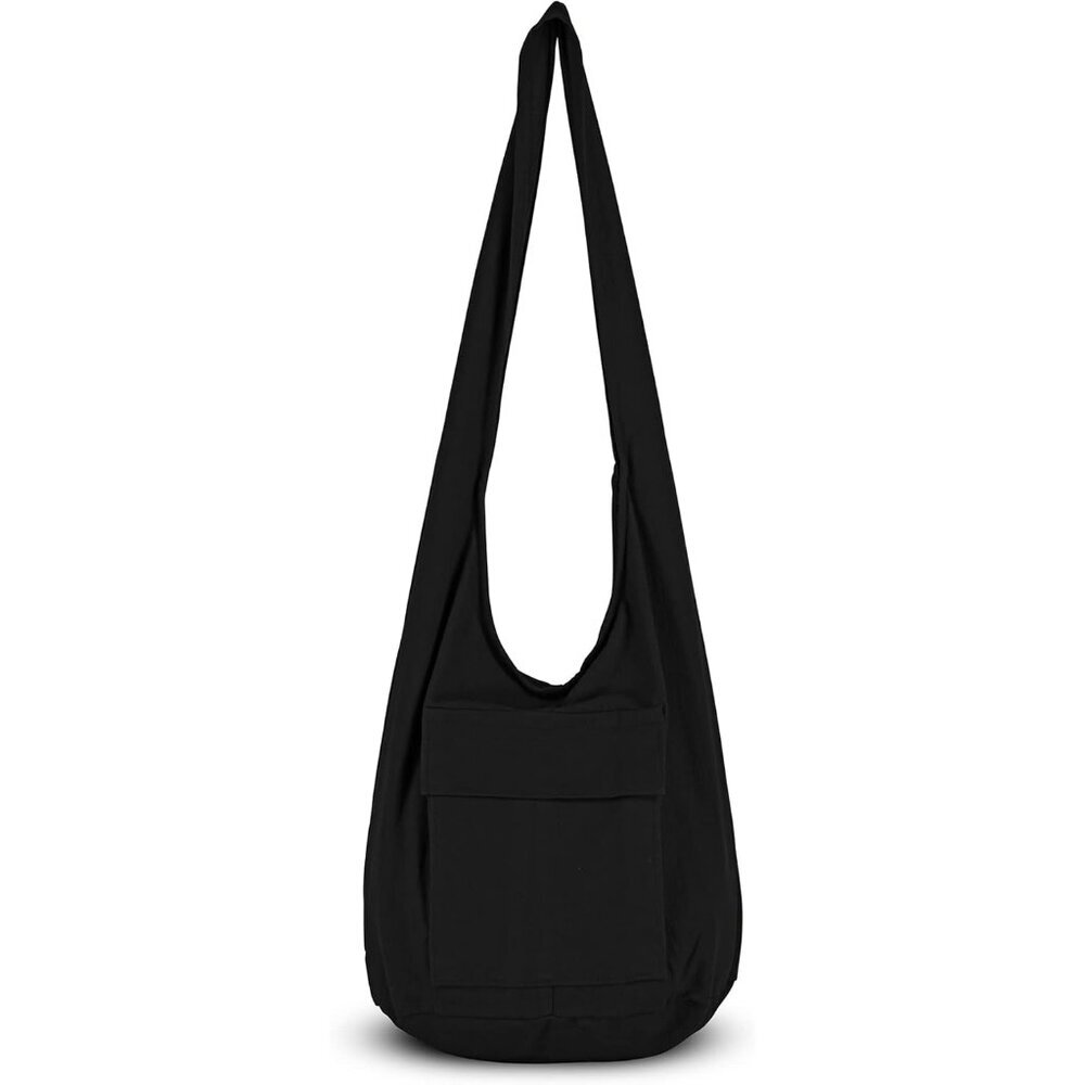Handmade Boho Crossbody Bag: Lightweight Cotton Sling with Zipper - Travel Chic